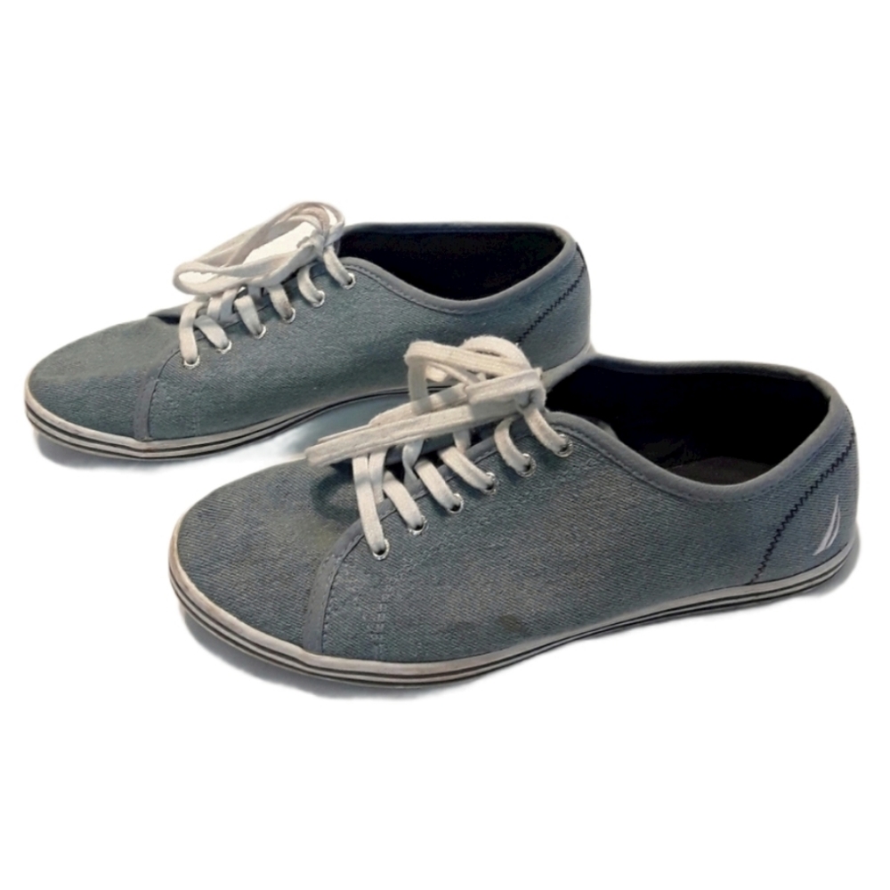 NAUTICA Shelborne Blue Jean Nautical Sneakers EUC sz 8